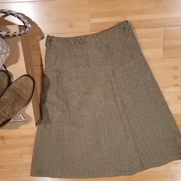 Vintage H&M brown pinstripe skirt size 6 - Picture 6 of 7